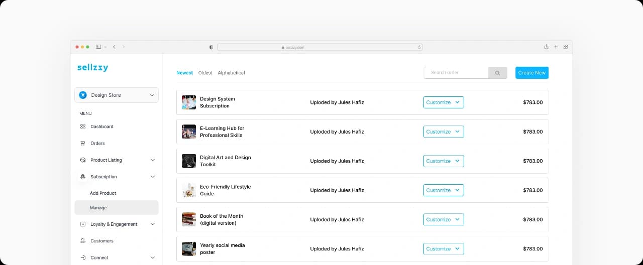Manage subscriptions